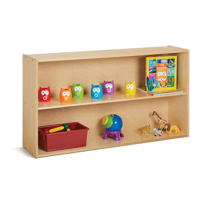 Straight-Shelf Storage, Natural Wood Color