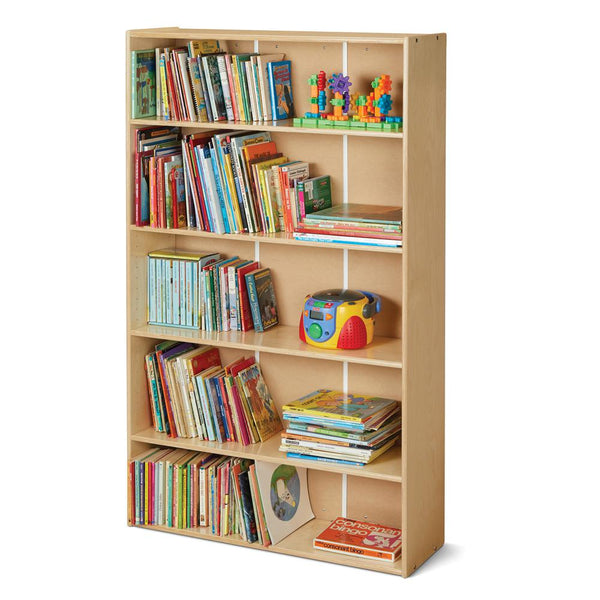 Tall Adjustable Shelf Bookcase, Brown Color