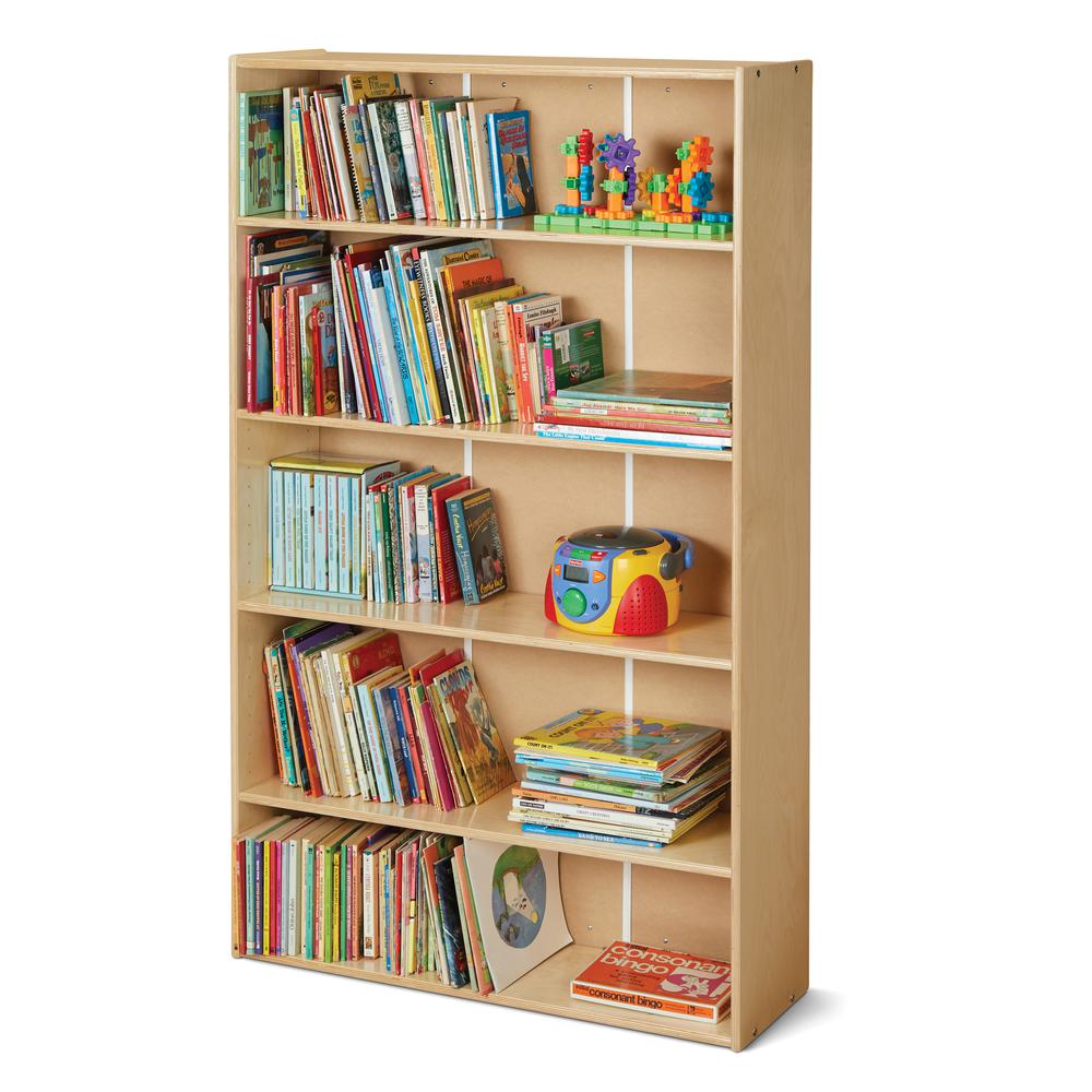 Tall Adjustable Shelf Bookcase, Brown Color
