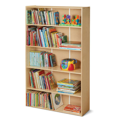 Tall Adjustable Shelf Bookcase, Brown Color