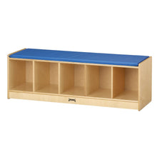 5 Section Bench Locker - Blue Cushion