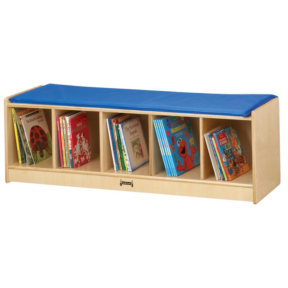 5 Section Bench Locker - Blue Cushion