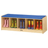 5 Section Bench Locker - Blue Cushion