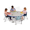 Round Activity Table - 48" Diameter, Mobile - Gray/Blue/Gray