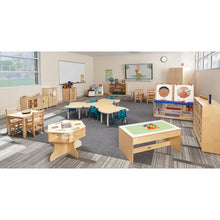Sectional Mobile Cubbie, No Trays, 48w x 15d x 35-1/2h, Birch