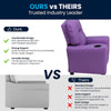 Contemporary Lavender Vinyl Kids Recliner with Cup Holder