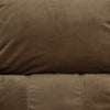 Deluxe Padded Contemporary Brown Microfiber Kids Recliner with Storage Arms
