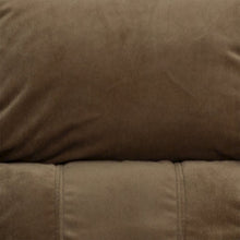 Deluxe Padded Contemporary Brown Microfiber Kids Recliner with Storage Arms