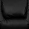 Contemporary Black LeatherSoft Kids Recliner with Cup Holder and Headrest