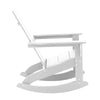 All-Weather 2-Slat Poly Resin Rocking Adirondack Chair in White - Set of2
