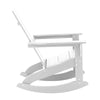 All-Weather 2-Slat Poly Resin Rocking Adirondack Chair in White - Set of2