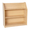Natural Wooden 3 Shelf Book Display with Safe