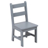 Solid Hardwood Table and Chair Set - 3 Piece Set - Gray