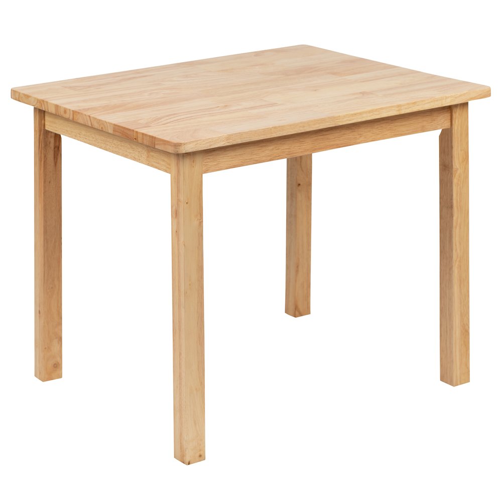 Solid Hardwood Table and Chair Set - 3 Piece Set - Natural