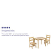 Solid Hardwood Table and Chair Set - 3 Piece Set - Natural