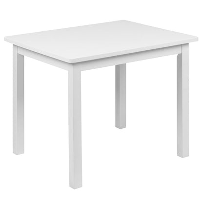 Solid Hardwood Table and Chair Set - 3 Piece Set - White