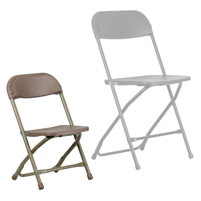 Kids Brown Plastic Folding Chair