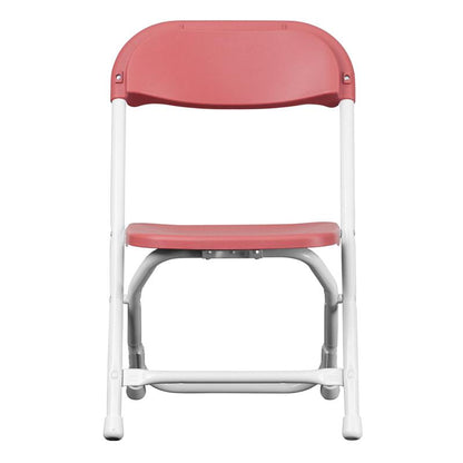 Kids Burgundy Plastic Folding Chair