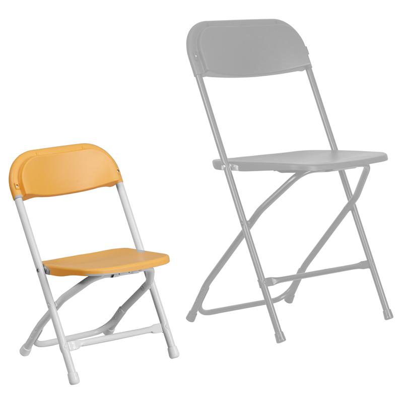Kids Yellow Plastic Folding Chair