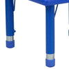 24'' Square Blue Plastic Height Adjustable Activity Table