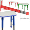 23.625''W x 47.25''L Blue Plastic Height Activity Table Set with 6 Chairs