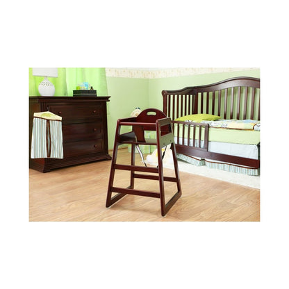 Solid Wood Stackable High Chair, Cherry