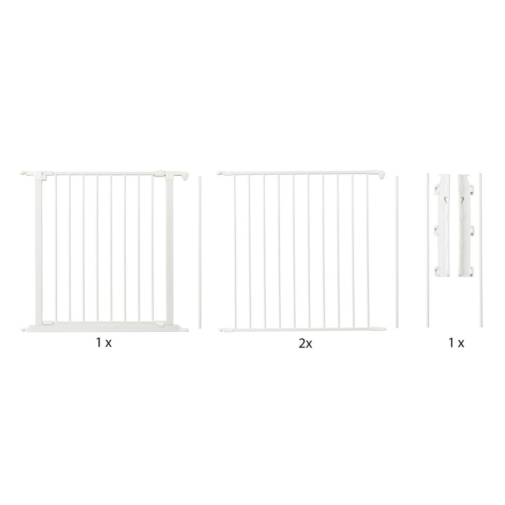 Flex L Safety Gate 35.4" - 87.8", White