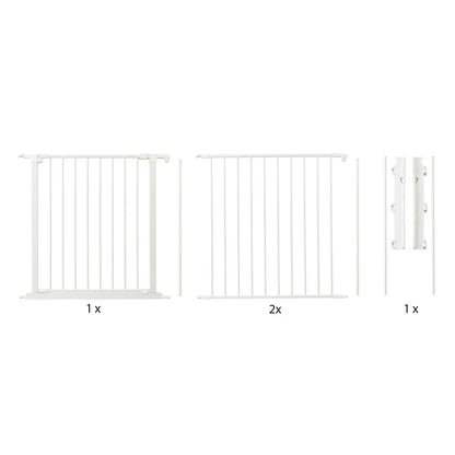 Flex L Safety Gate 35.4" - 87.8", White