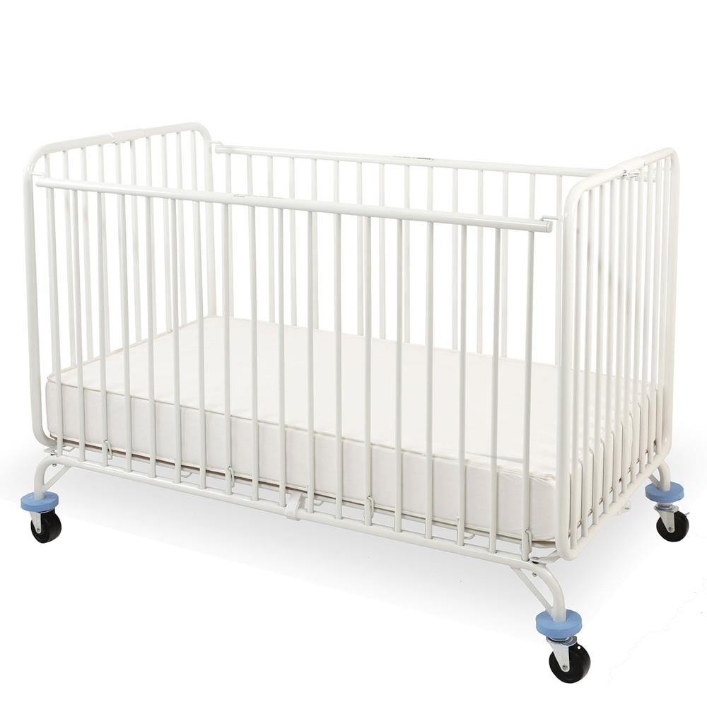 Full Size Metal Holiday Crib, White