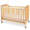 The Full size Wood Folding Crib-Natural
