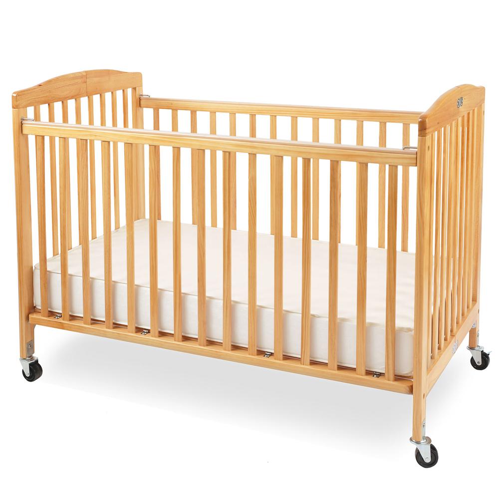 The Full Size Wood Folding Crib-Natural, Natural