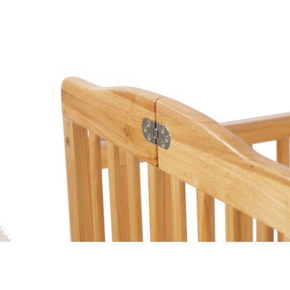 The Full size Wood Folding Crib-Natural