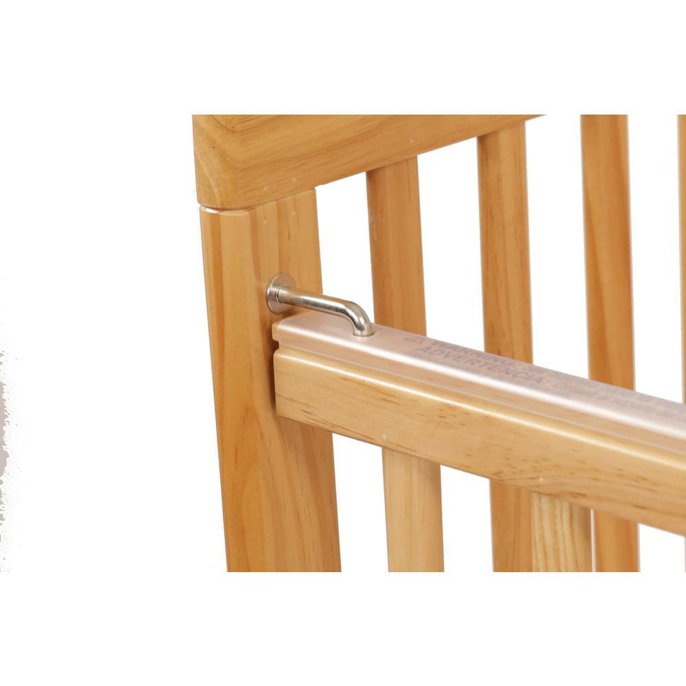 The Full size Wood Folding Crib-Natural
