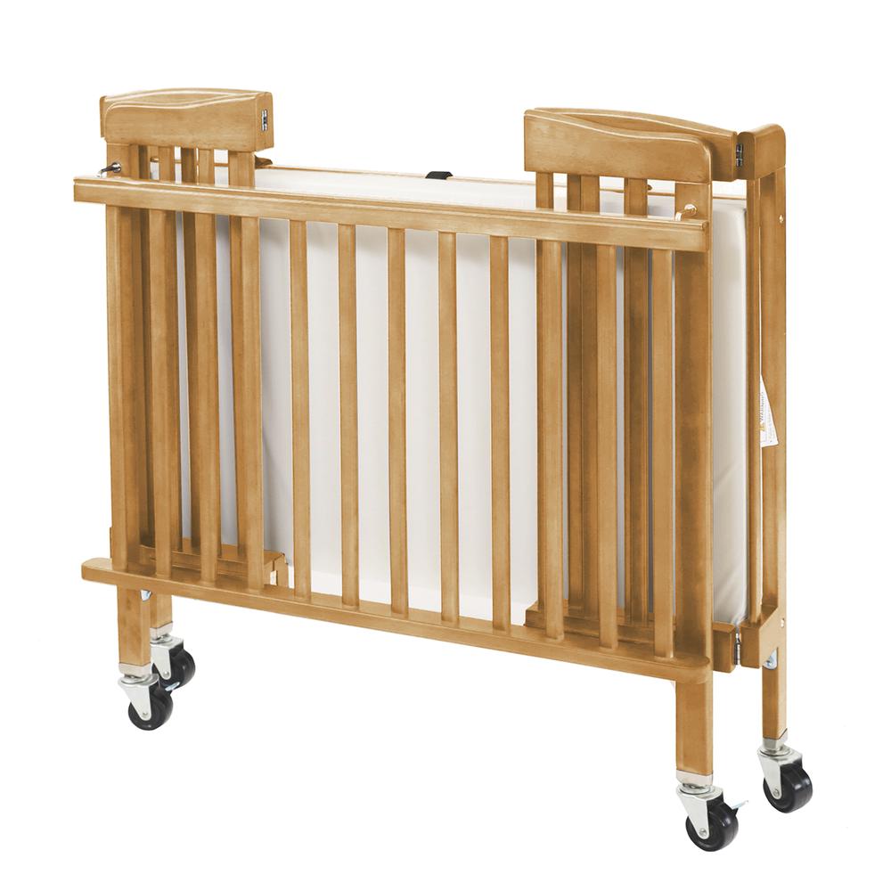 The Pocket Crib-Mini/Portable Folding Wood Crib-Natural