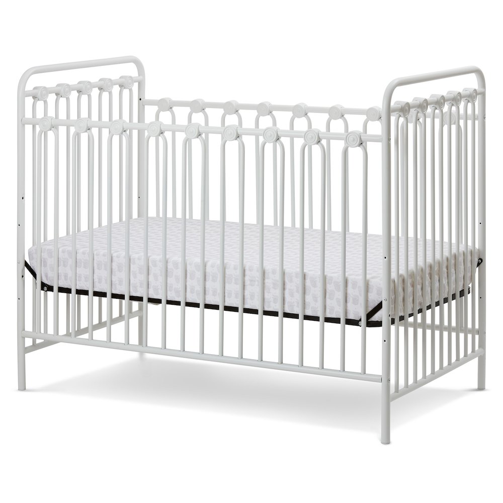 Napa 3 in 1 Convertible Full Sized Metal Crib in Alabaster White