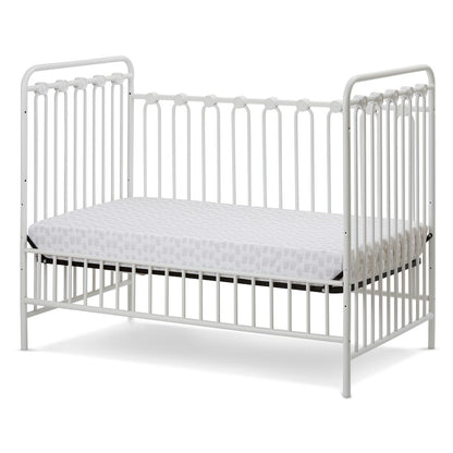Napa 3 in 1 Convertible Full Sized Metal Crib in Alabaster White
