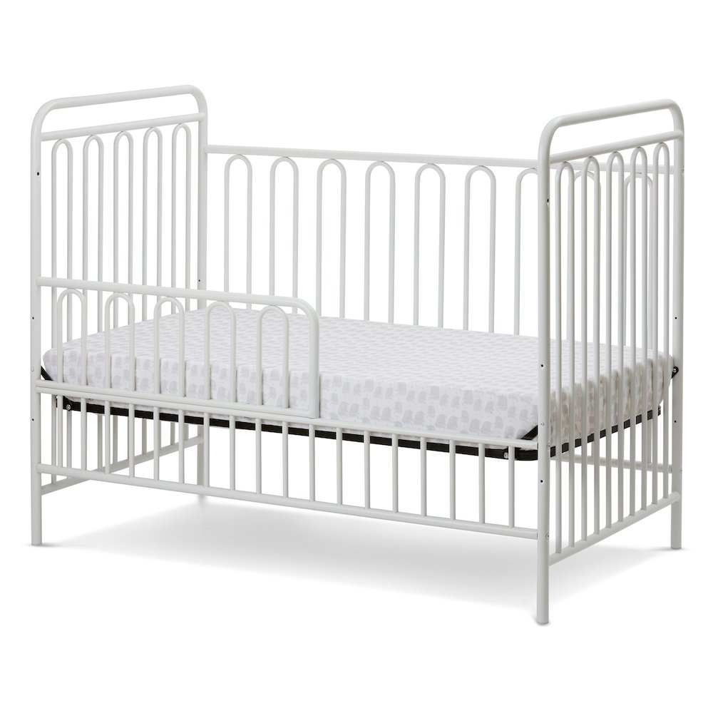 Trinity 3 in 1 Convertible Full Sized Metal Crib in Alabaster White