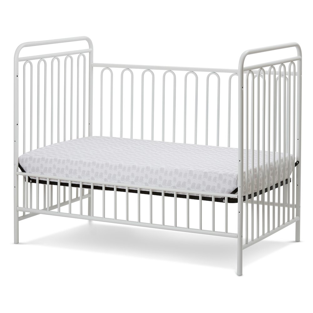 Trinity 3 in 1 Convertible Full Sized Metal Crib in Alabaster White