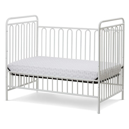 Trinity 3 in 1 Convertible Full Sized Metal Crib in Alabaster White