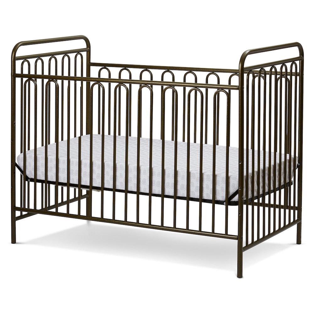 Trinity 3 in 1 Convertible Full Sized Metal Crib in Golden Nugget