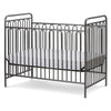 Trinity 3 in 1 Convertible Full Sized Metal Crib in Pebble Grey
