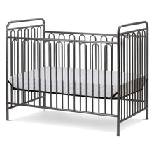Trinity 3 in 1 Convertible Full Sized Metal Crib in Pebble Grey