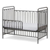 Trinity 3 in 1 Convertible Full Sized Metal Crib in Pebble Grey