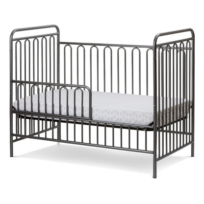 Trinity 3 in 1 Convertible Full Sized Metal Crib in Pebble Grey