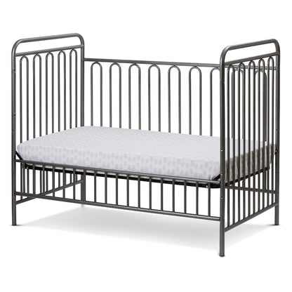 Trinity 3 in 1 Convertible Full Sized Metal Crib in Pebble Grey