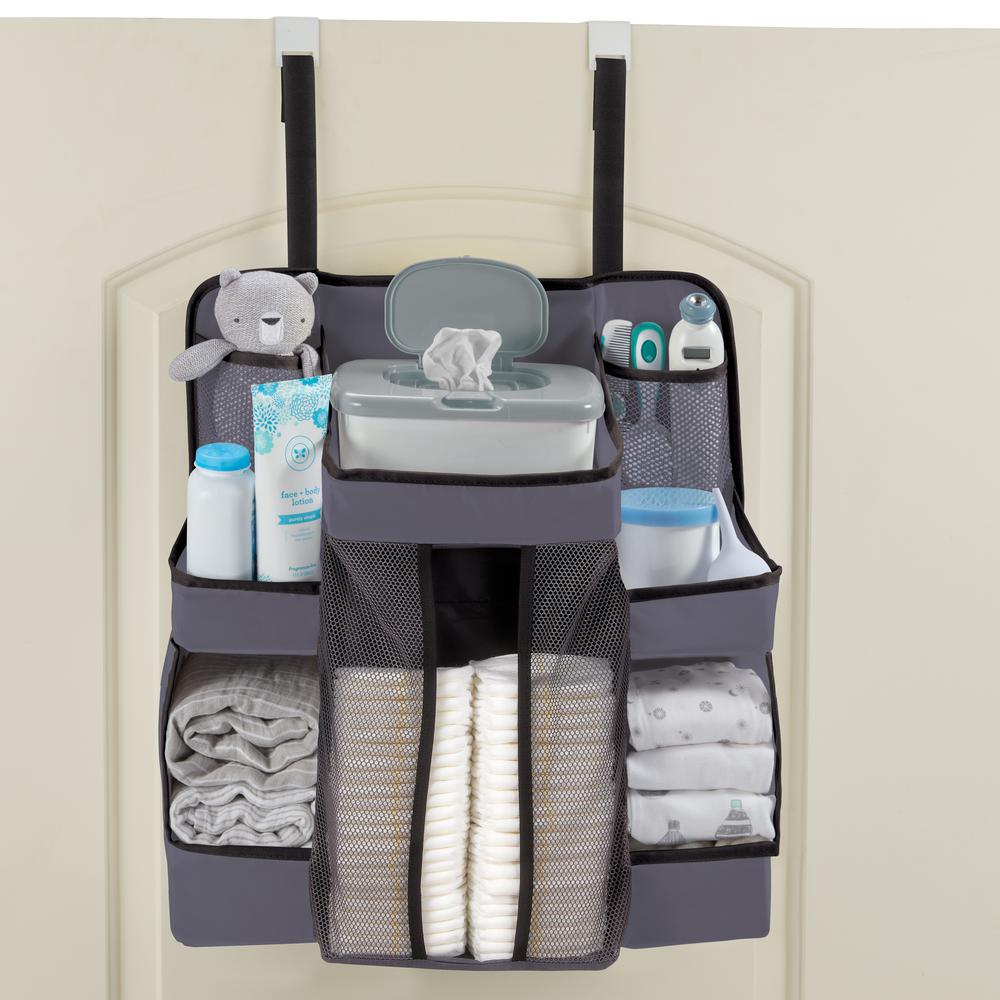 Diaper Caddy and Nursery Organizer for Baby's Essentials - Gray