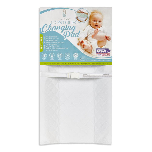 Contoured Waterproof Diaper Changing Pad, 32" with Easy to Clean Cover