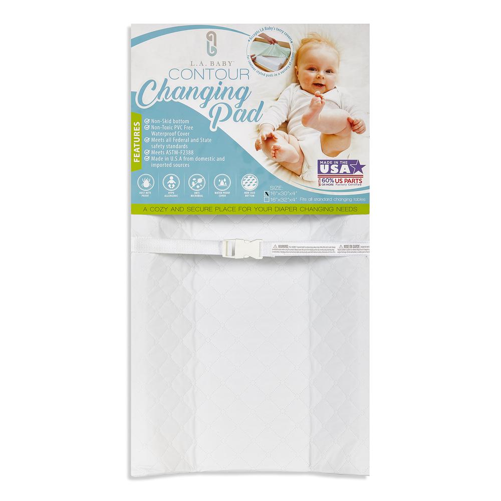 Contoured Waterproof Diaper Changing Pad, 32" with Easy to Clean Cover
