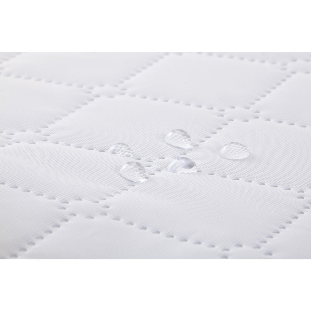 [Combo Pack] 4-Sided Waterproof Diaper Changing Pad, 32" with Bonus Washable White Terry Cover
