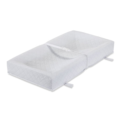 [Combo Pack] 4-Sided Waterproof Diaper Changing Pad, 32" with Bonus Washable White Terry Cover